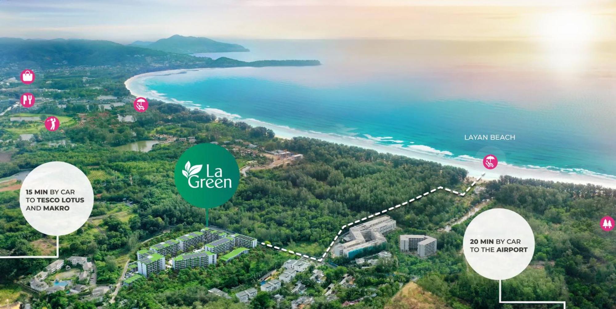 La Green Hotel And Residence Pantai Bang Tao Bagian luar foto